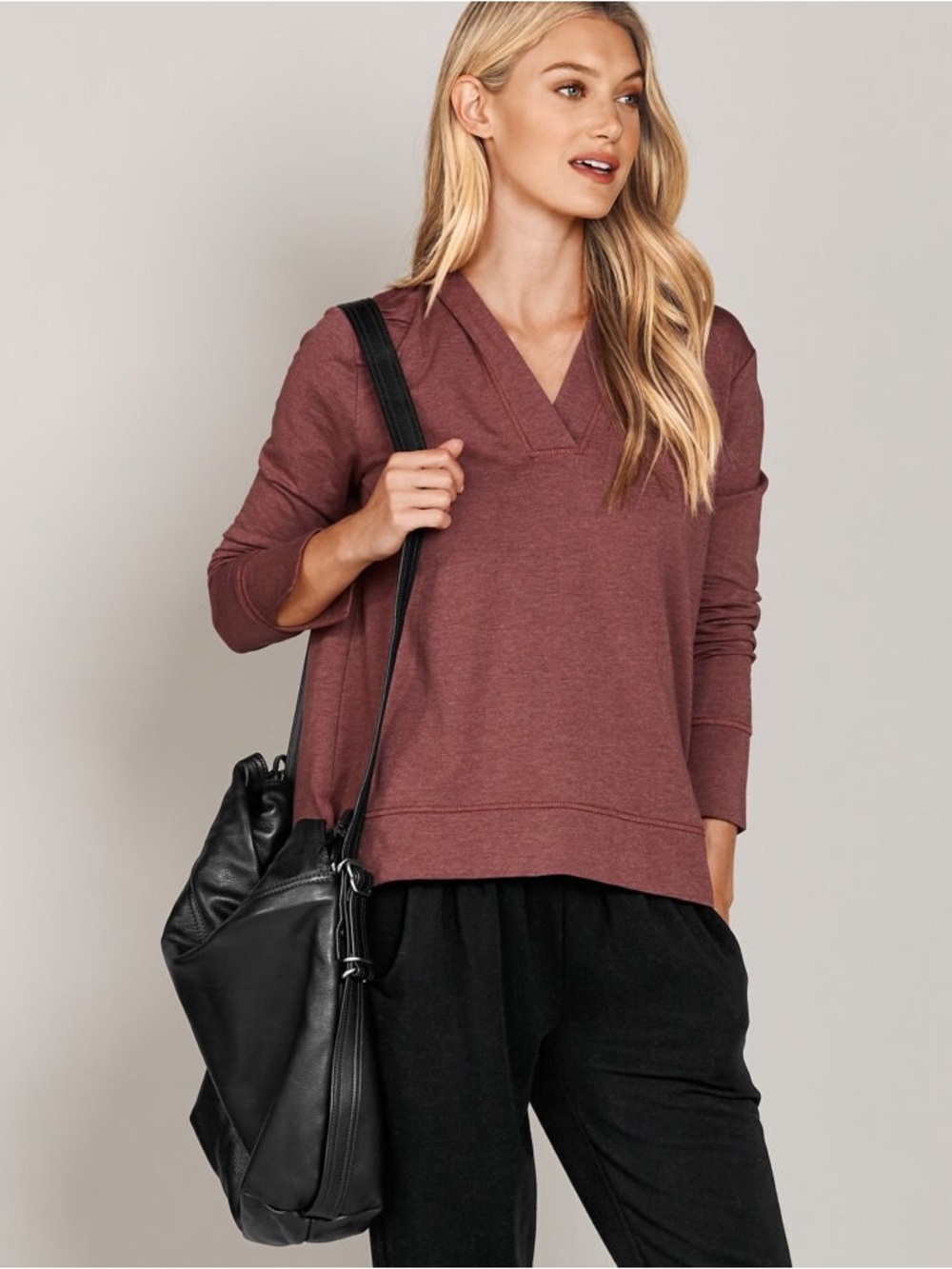 GARNET HILL FAVORITE HIGH-LOW SUPER SOFT HOODIE SZ XL